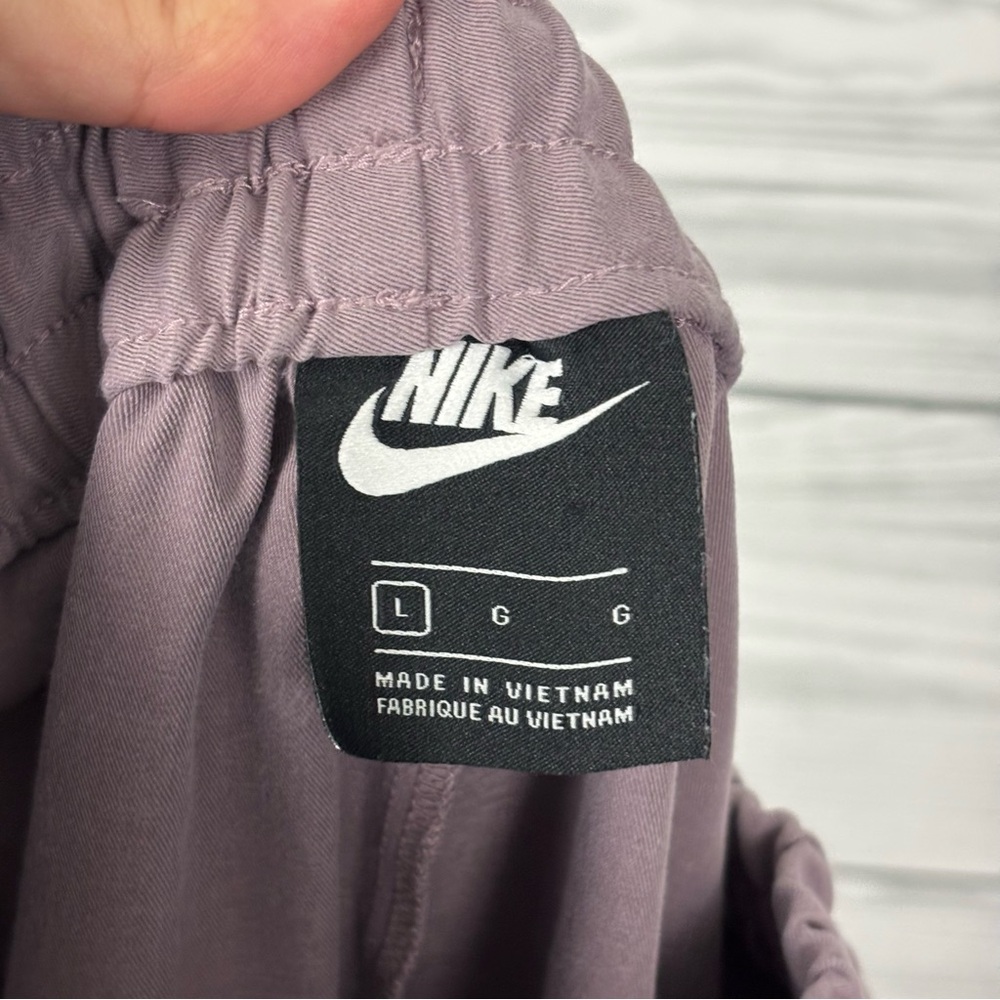 Nike Sportswear Swoosh Snug Comfort Woven Joggers Size Large Lilac Purple - Picture 8 of 10